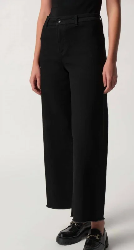 Evening Elegance High Rise Wide Leg Jean In Black