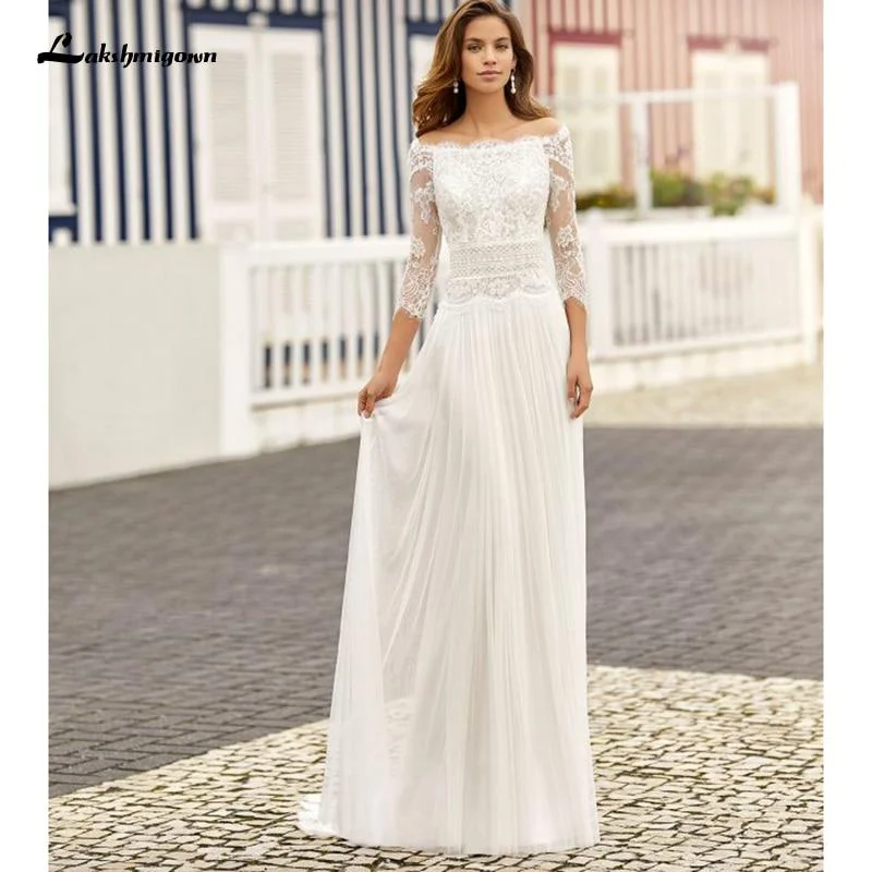 You'Ll Love Us Because Roycebridal Charming Beach Lace Wedding Dresses A-line