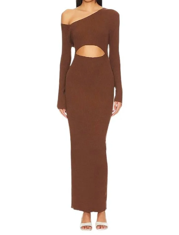 Free Spirited Fashion Aurora Maxi Dress In Chocolate