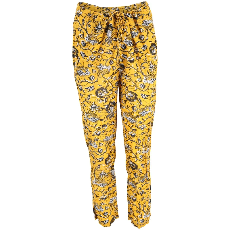 Huge Price Cut Isabel Marant Etoile Paisley Print Lounge Pants in Yellow Cotton