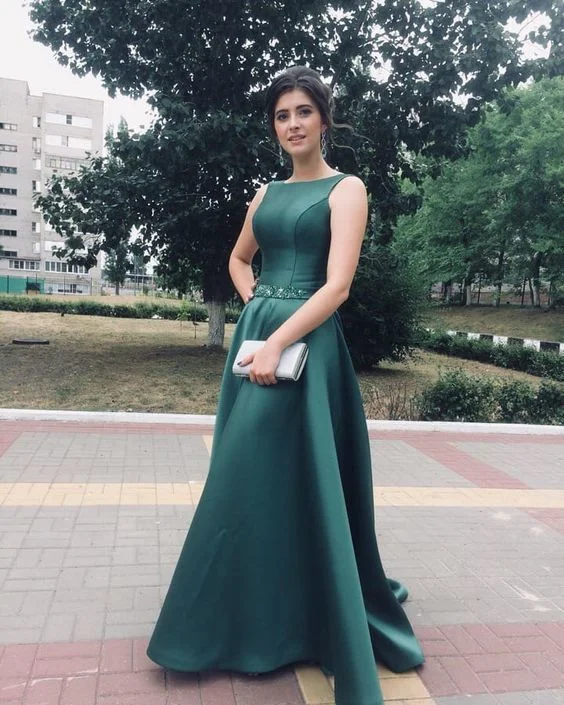 Sale Event, Prices Rock Dark Green Prom Dress,Satin Wedding Dresses   cg12457