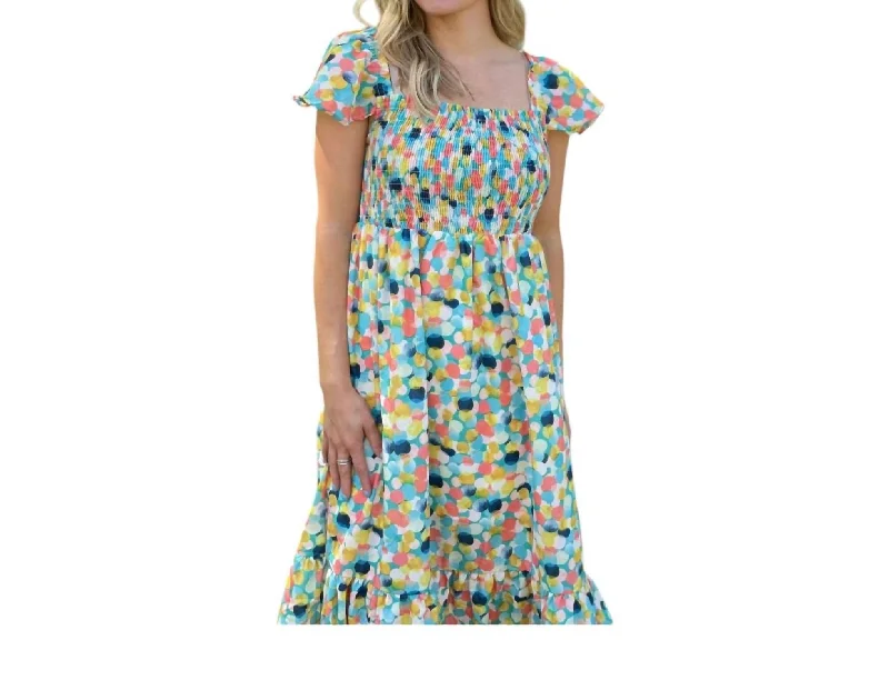 Imeless Style Eliana Midi Dress In Multicolor