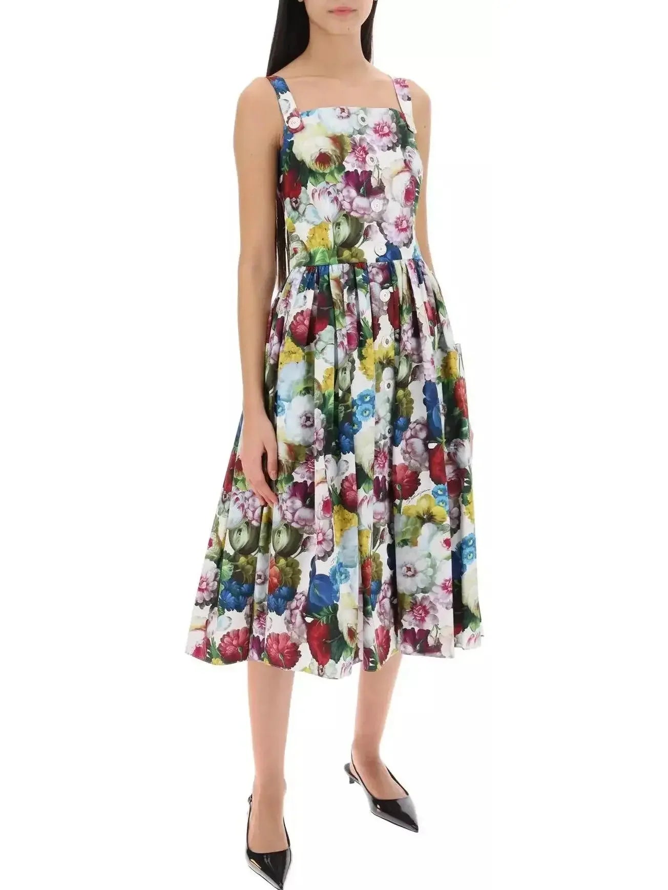 Limited Stock, Big Discounts Nocturnal Floral Print Sundress