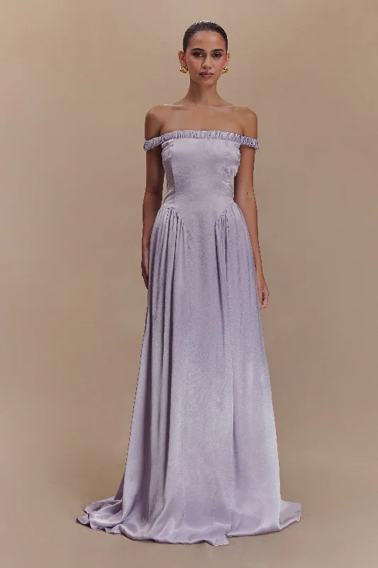 Special Offer Coco Dropped Waist Maxi Dress - Lilac