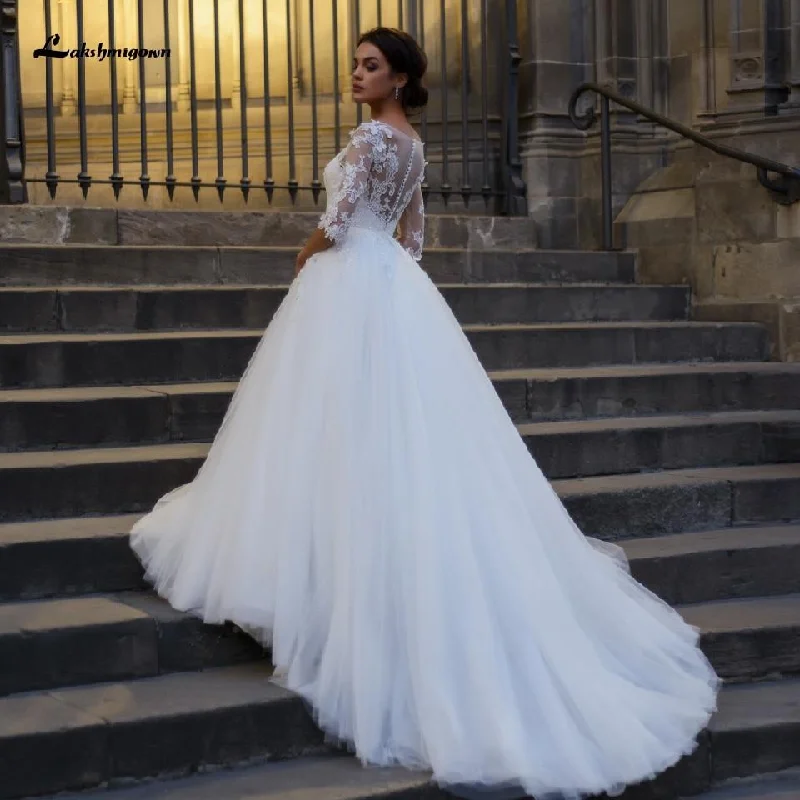 Elegant Attire For The Modern Lady Roycebridal Country Princess Bridal Gown Wedding Dress with Sleeves