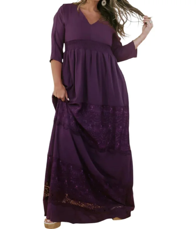 Vibrant Femme Fashion Something Timeless Maxi Dress In Purple