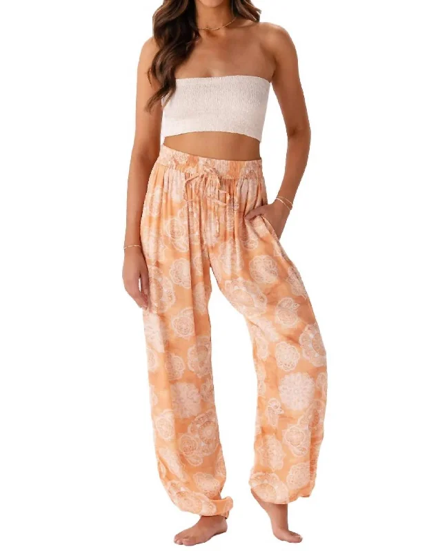 Evening Looks Flamenco Harem Pant In Sunrise Orange