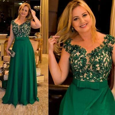 Stupidly Low Prices Elegant A Line Beaded Appliques Mother Of Bride Dresses Wedding Guest Party Gown Prom Gown    cg12157