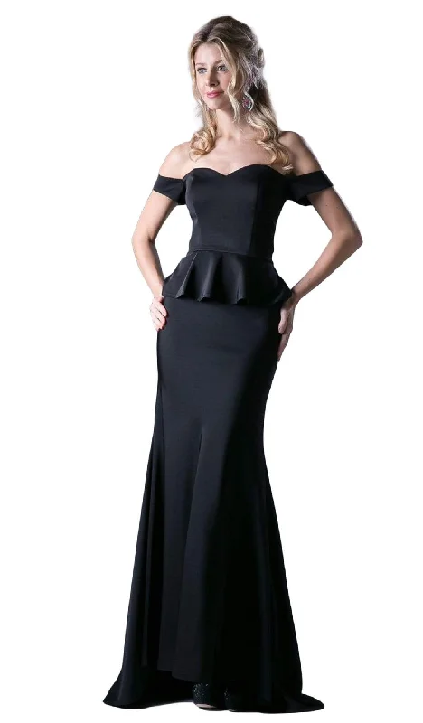 Special Offers, Don't Miss Cinderella Divine - CF134 Off Shoulder Peplum Trumpet Gown