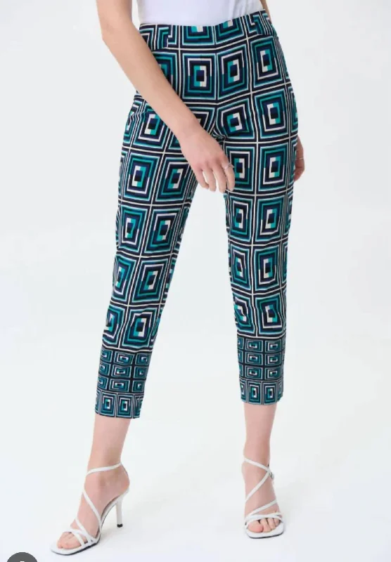 Hot Sale Abstract Print Pull On Pants In Multi