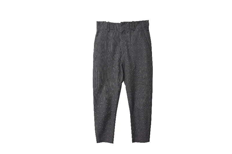 Fashion Sale Isabel Marant Etoile Noah Check Slim Pants in Grey Cotton