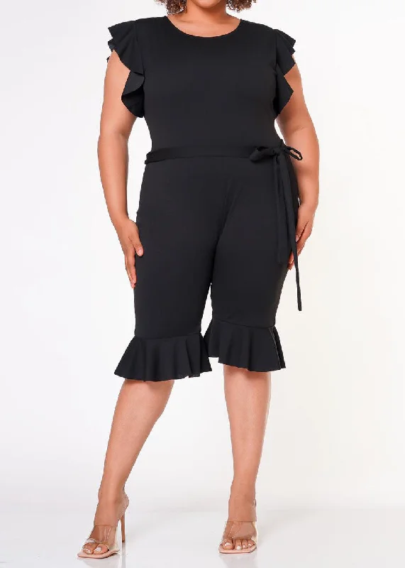 Seasonal Trends HI Curvy Plus Size Women Occasional Biker Romper