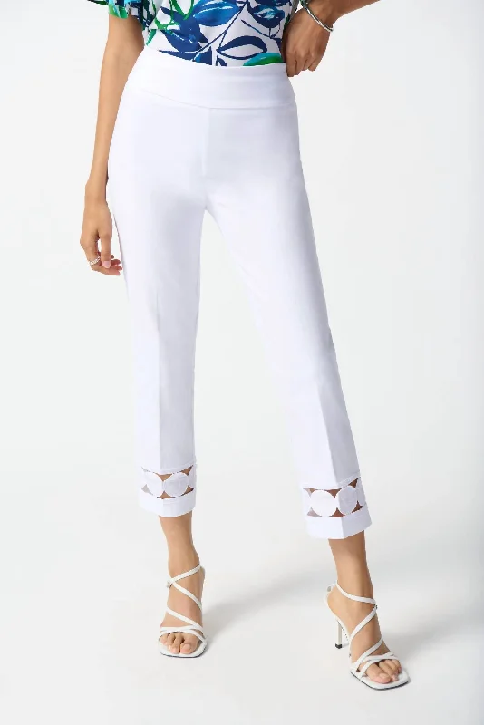 Ends Soon Cropped Pull On Pants In White