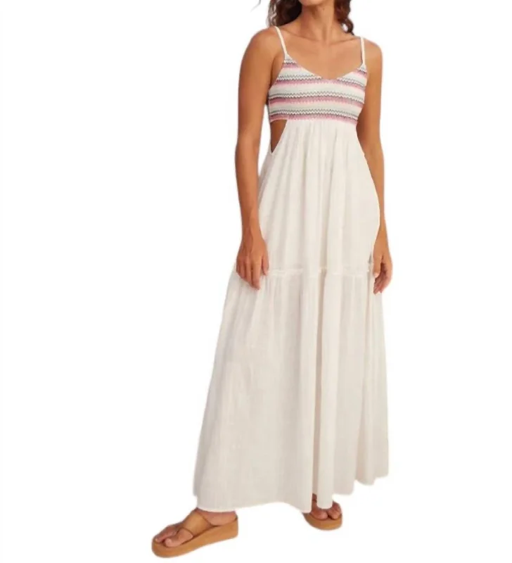 Everyday Wear Hot Tropics Flowy Maxi Dress In Wbk0-Snow White