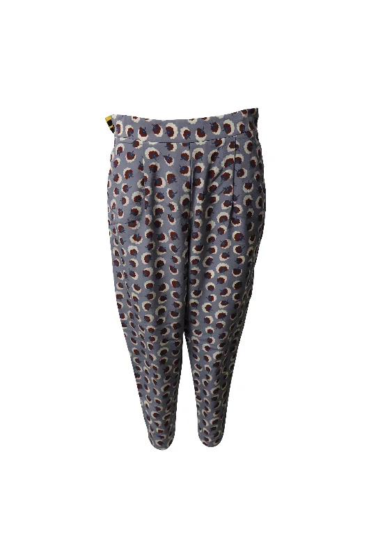 Limited Edition Stella McCartney Cropped Trousers in Floral Print Silk