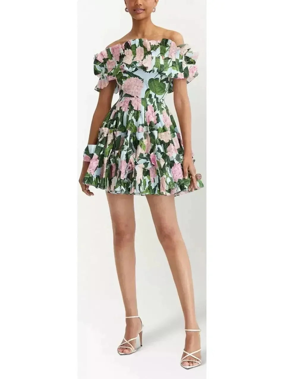 Chic Style, Always In Vogue Floral-Print Off-Shoulder Mini Dress