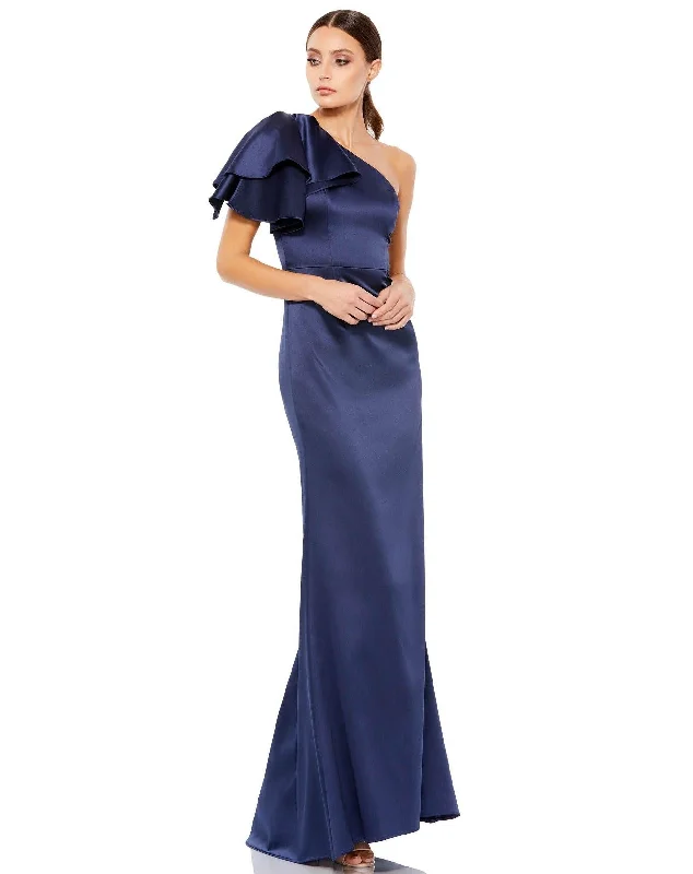 Fashion Essentials Mac Duggal 26521 Long One Shoulder Formal Gown