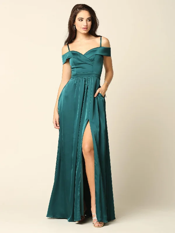 Women Apparel Long Formal Off Shoulder Bridesmaid Dress Sale