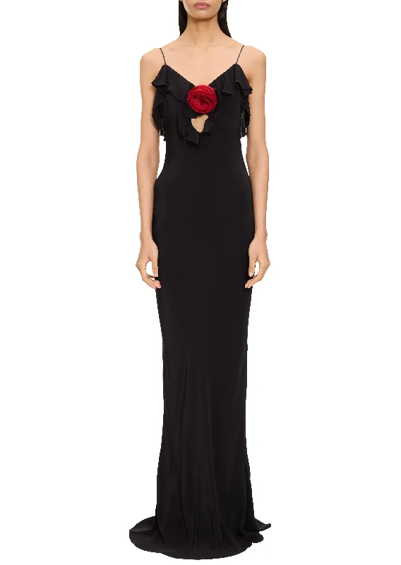 Trendsetting Threads Esperanza Rose Maxi Dress - Black