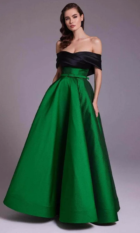 Laid-Back Elegance MNM Couture N0542 - Short Sleeve A-Line Prom Gown