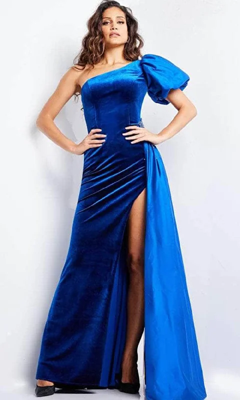 Don't Miss Out Jovani 36878 - Asymmetric Sheath Evening Gown