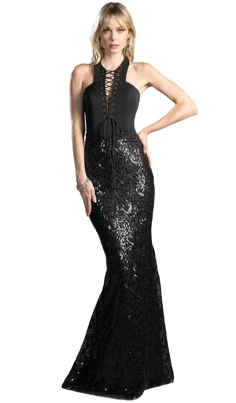 Quality Driven Apparel Ladivine 62495 - Sleeveless Sequined Sheath Long Gown