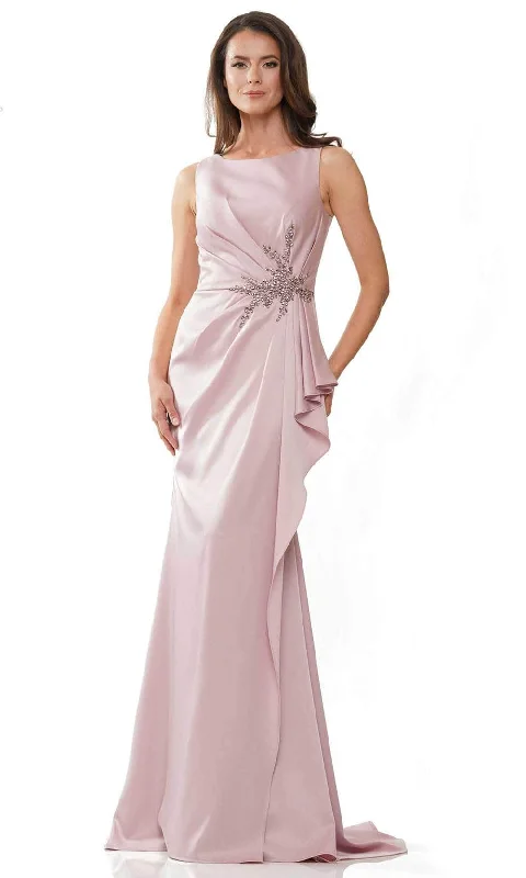 Premium Fabrics Marsoni by Colors MV1233 - Scoop Ruffled Cascade Formal Gown