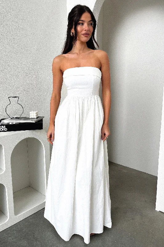 Season Offer Cornell Maxi Dress - White