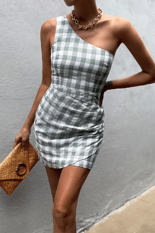 Ride The Style Wave Tegan Mini Dress - Sage Check