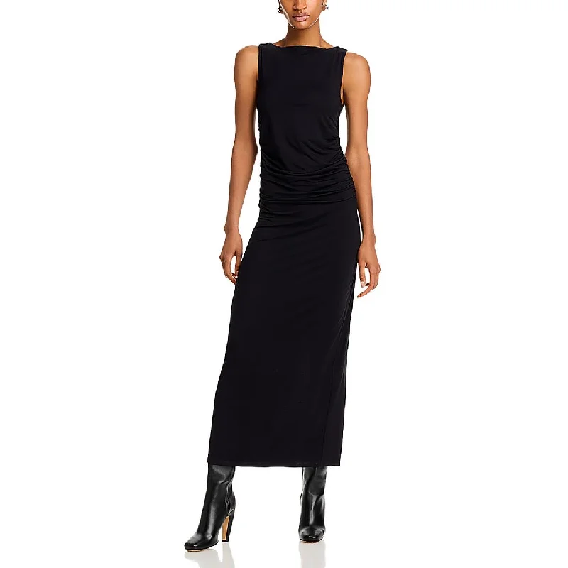 Eclectic Fashion Luca Womens Modal Shirred Maxi Dress