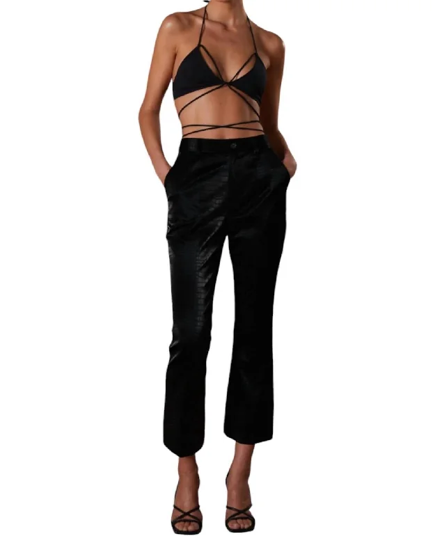 Latest Trends Beau Faux Leather Pants In Black