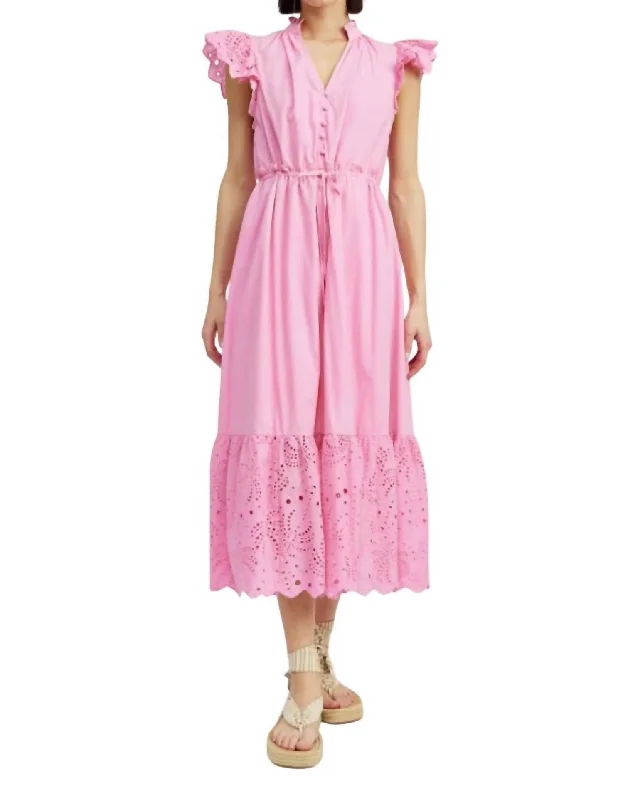 Trendy Street Style Clothing Beck Maxi Dress In Taffy Pink