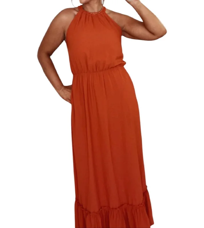 Trendy Fashion For Women Endless Memories Maxi Dress In Orange