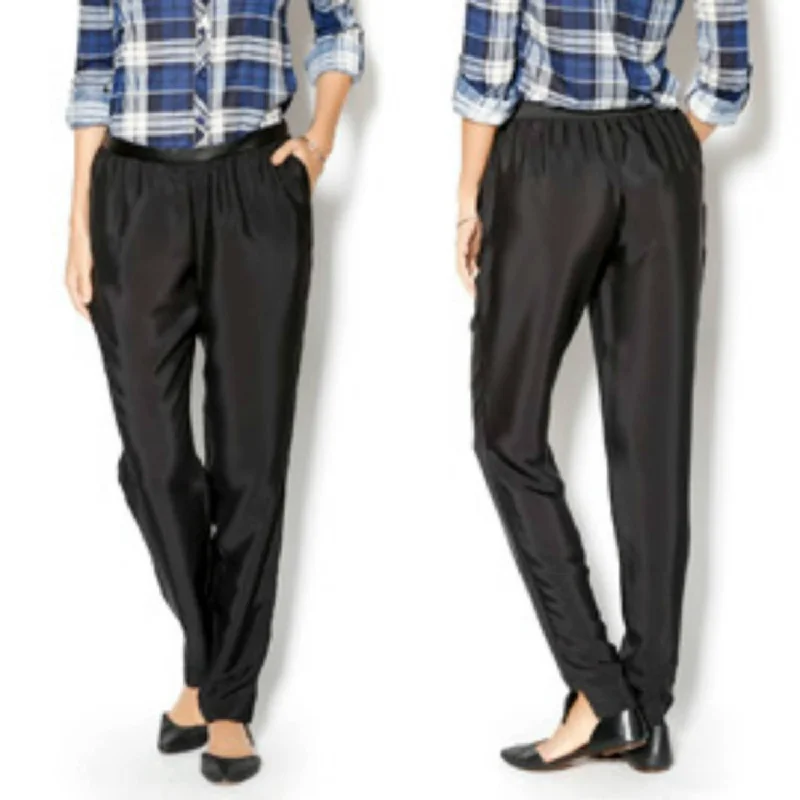 Stylish Statements Woven Sportswear Pant In Black