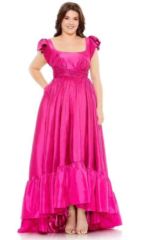 Relaxed Style Mac Duggal 68150 - Flutter Sleeve Ruffle Gown