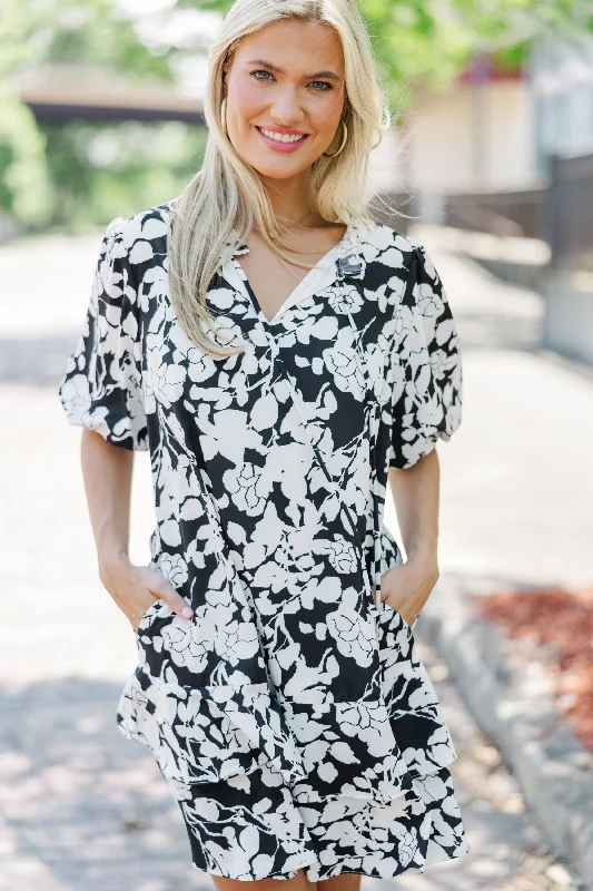 Trendy Street Style Clothing Get What You Love Black Floral Dress