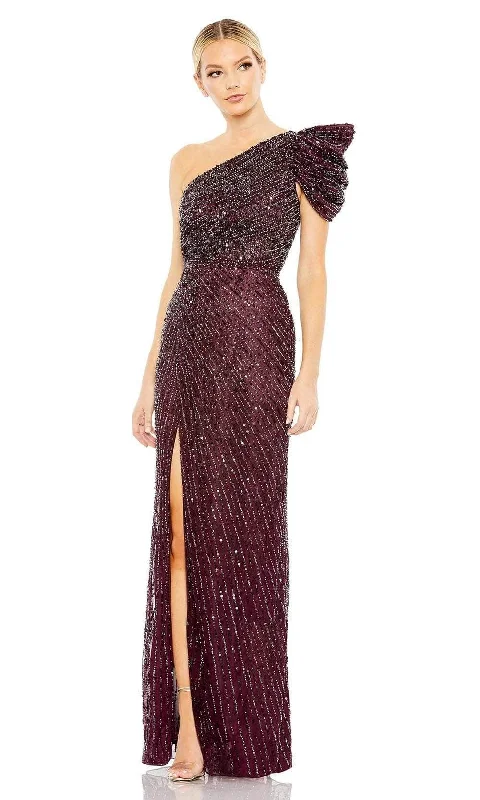 Snag Fabulous Fashion Bargains Mac Duggal - 5622 Draped Sleeve Sequined Gown