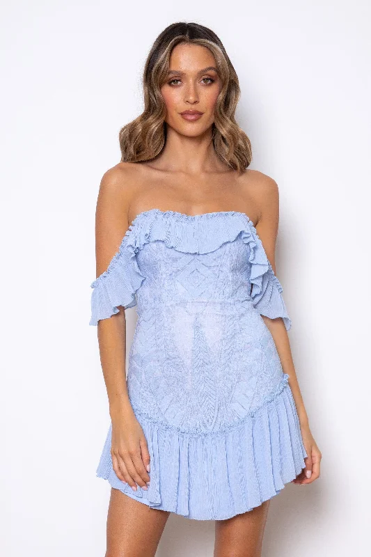 Gorgeous Glamour Collection Dreamer Mini Dress - Blue