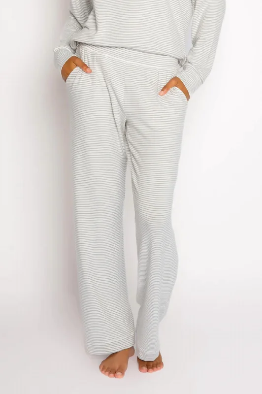 Stylish Savings Live Life Gratefully Pant In Light Grey