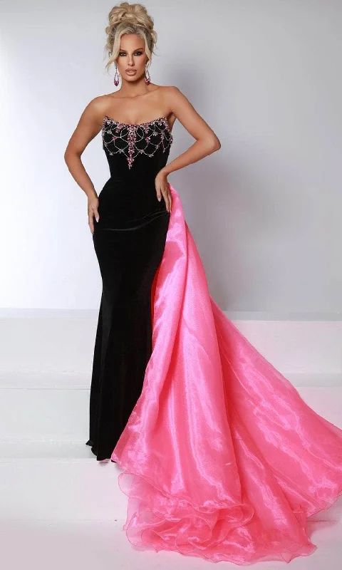 Sophisticated Outfits Johnathan Kayne 2945 - Contrast Overskirt Evening Gown