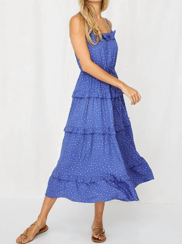 Glamorous Evening Wear Lauren Midi Dress In Blue