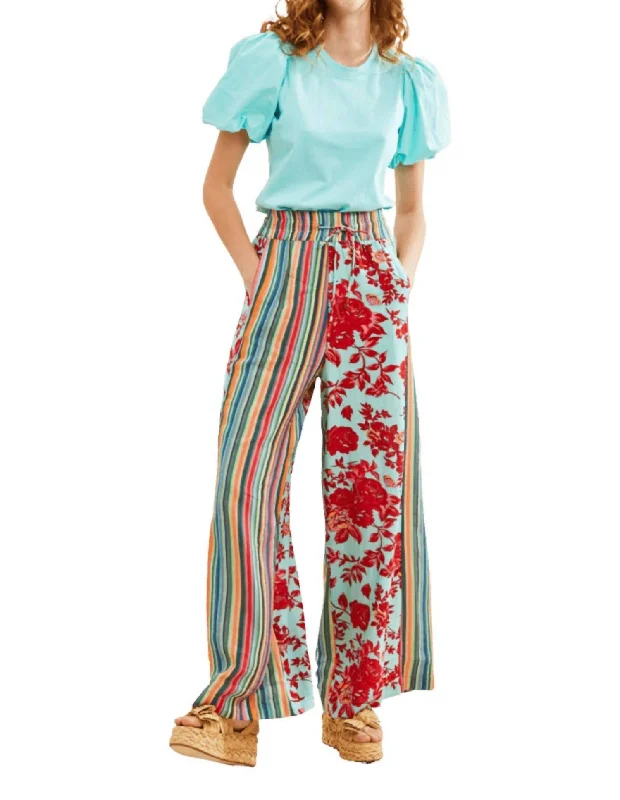 Big Savings Carly Pants In Winona Stripe Print