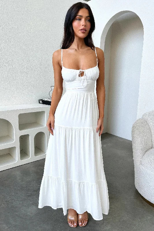 Attire Sale Allie Maxi Dress - White