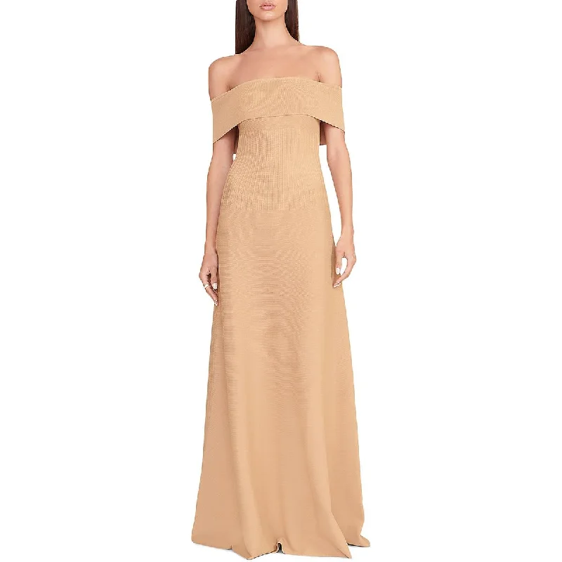 Clearance Sale Womens Pleated Ribbed Maxi Dress