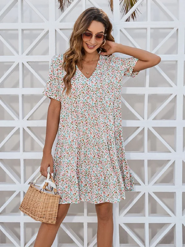 Special Offers, Don't Miss Ditsy Floral V-Neck Mini Dress