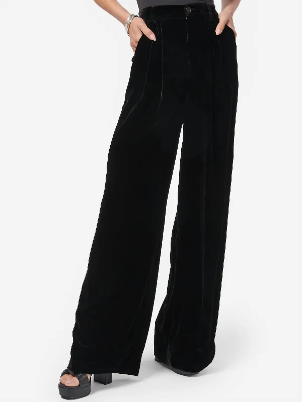 Odd Size Clearance Sale Rylie Velvet Pant In Black