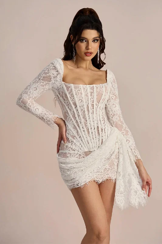 Current Trends Tangela Lace Corset Mini Dress