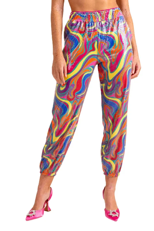 Limited Stock, Big Sale Elton Wonderland Pant In Hot Pink