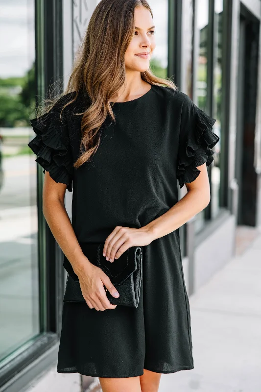 Clearance Event What A Vision Black Ruffled Dress