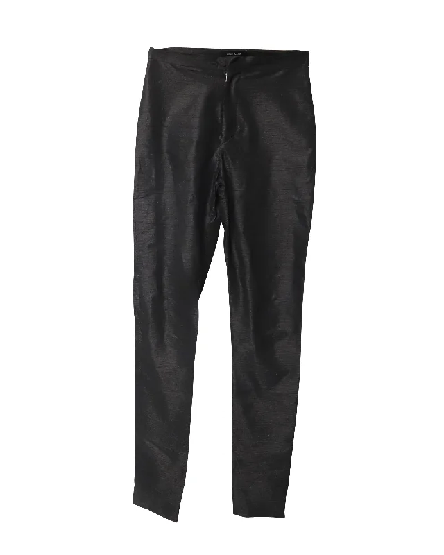 Daily Essentials Isabel Marant Shimmering Skinny Pants in Black Polyamide